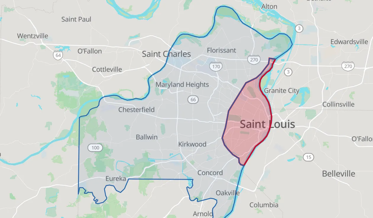St. Louis City and St. Louis County