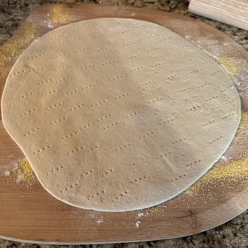 Homemade St. Louis-style pizza